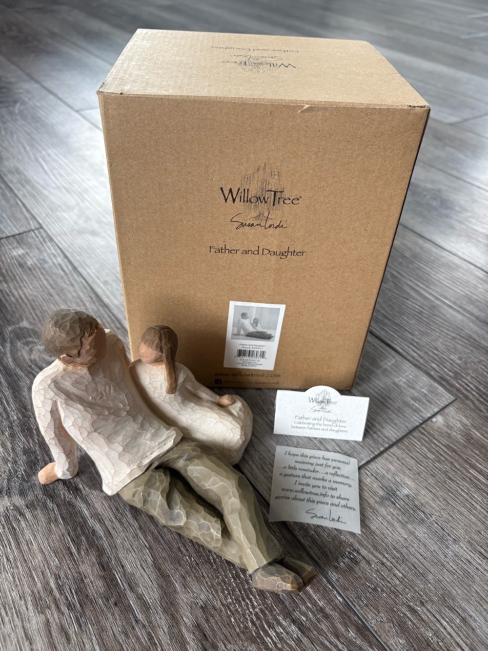 NIB Demdaco “Father and Daughter” Willow Tree Figurine
